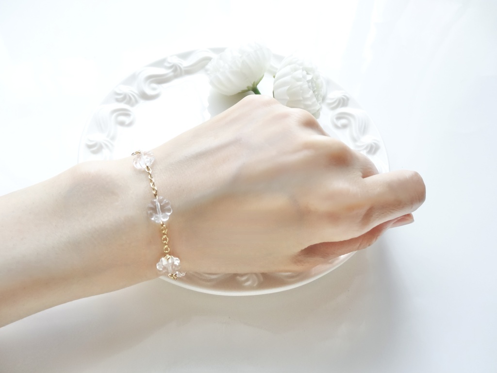 ひなぎくブレスレットークリアー