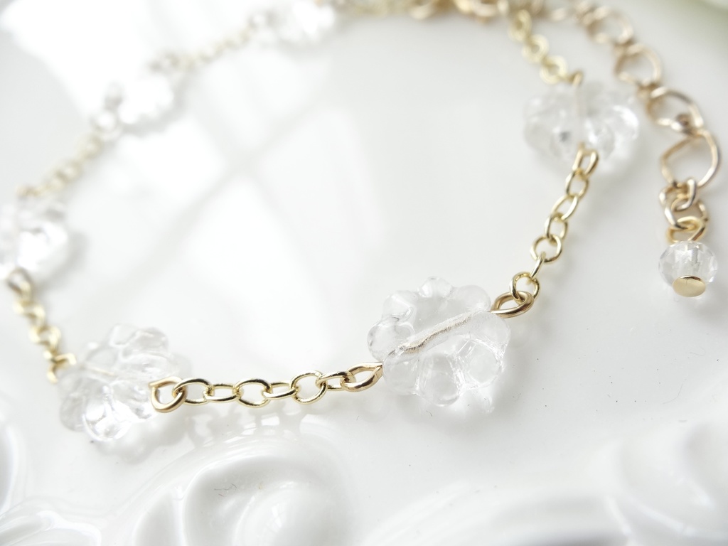 ひなぎくブレスレットークリアー