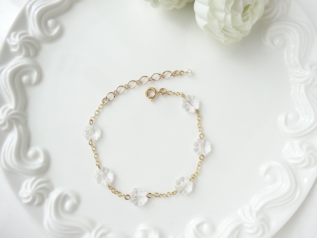 ひなぎくブレスレットークリアー