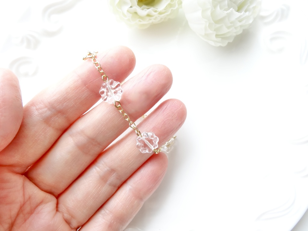 ひなぎくブレスレットークリアー