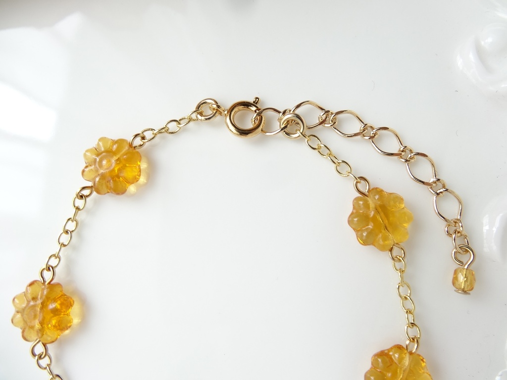ひなぎくブレスレットーオレンジー