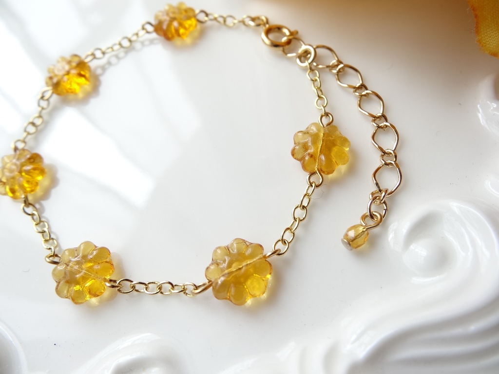 ひなぎくブレスレットーオレンジー