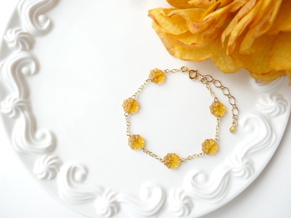 ひなぎくブレスレットーオレンジー