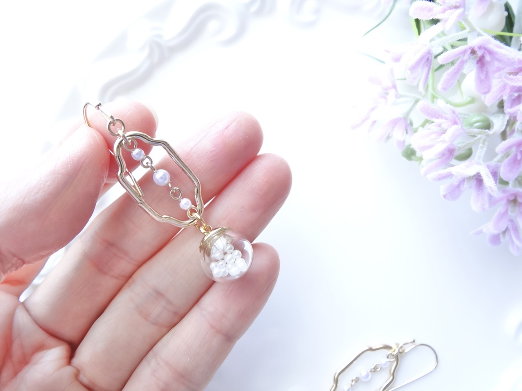 人魚の国の街灯ピアス(イヤリングOK)