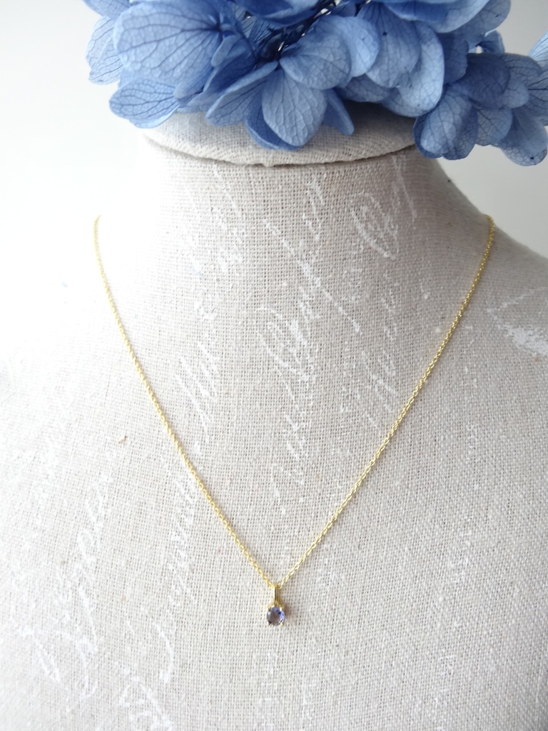 アイオライト&silver925/K18GP・リトルスター・ヴェルメイユ仕立て