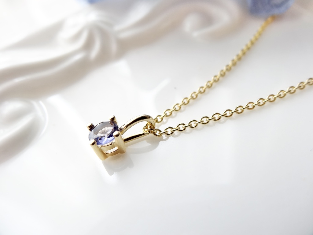 アイオライト&silver925/K18GP・リトルスター・ヴェルメイユ仕立て