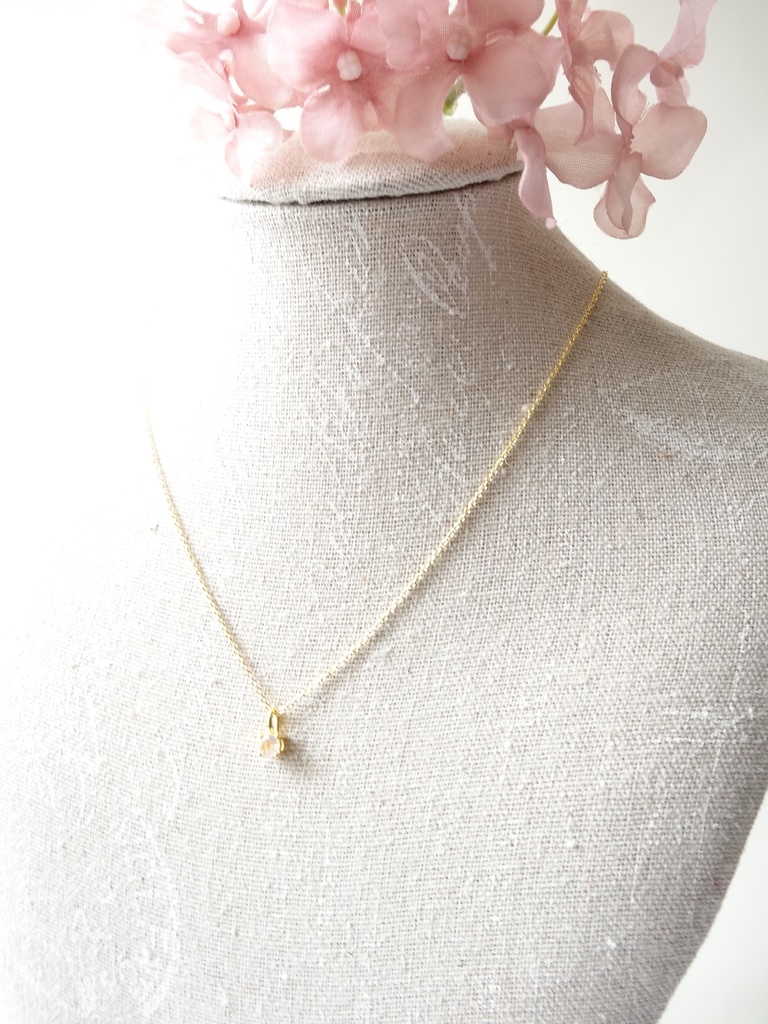 ローズクォーツ&silver925/K18GP・リトルスター・ヴェルメイユ仕立て