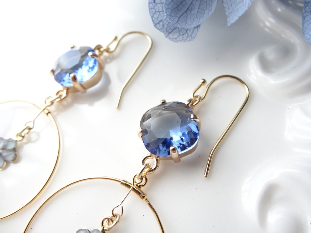 パピヨンロンド・タンザナイトブルー(イヤリングOK)