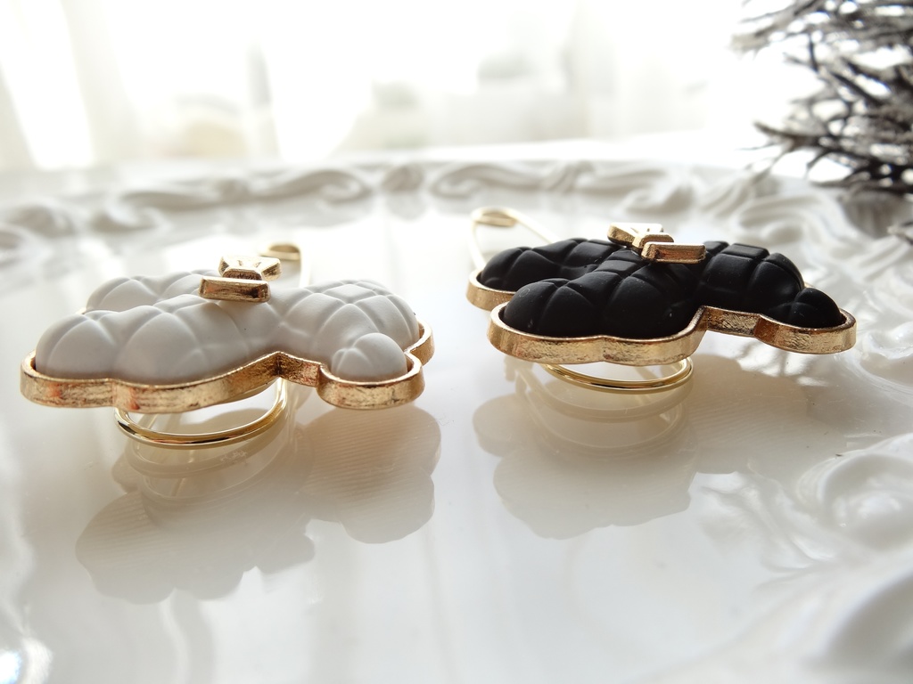 再販*キルティングベアのストールピン