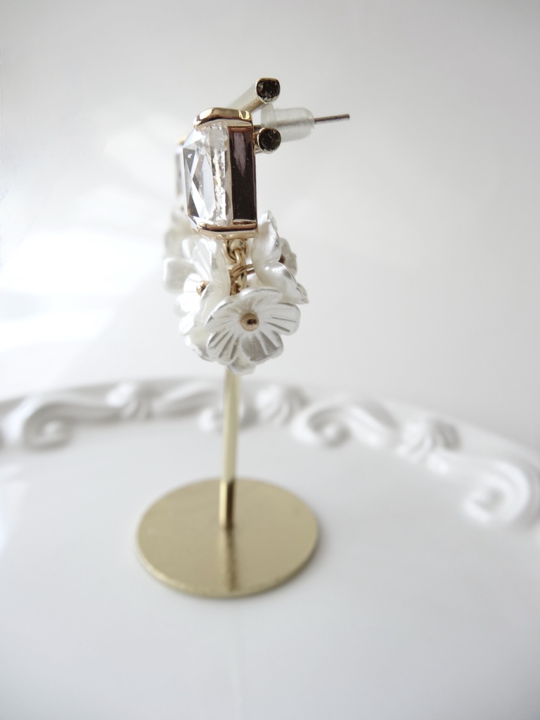 シルバー925ポスト・スクエアフラワー