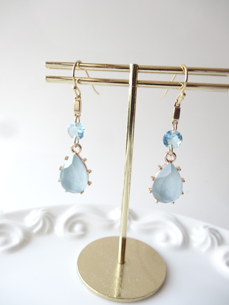 冬の水たまりピアス(イヤリングOK)