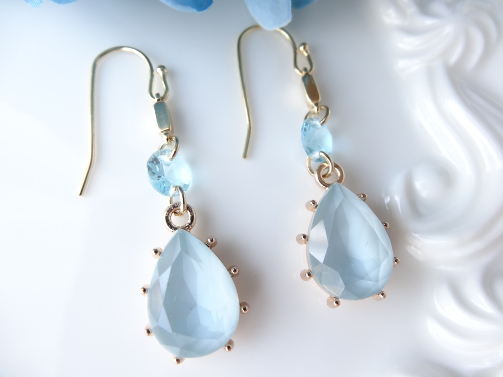 冬の水たまりピアス(イヤリングOK)