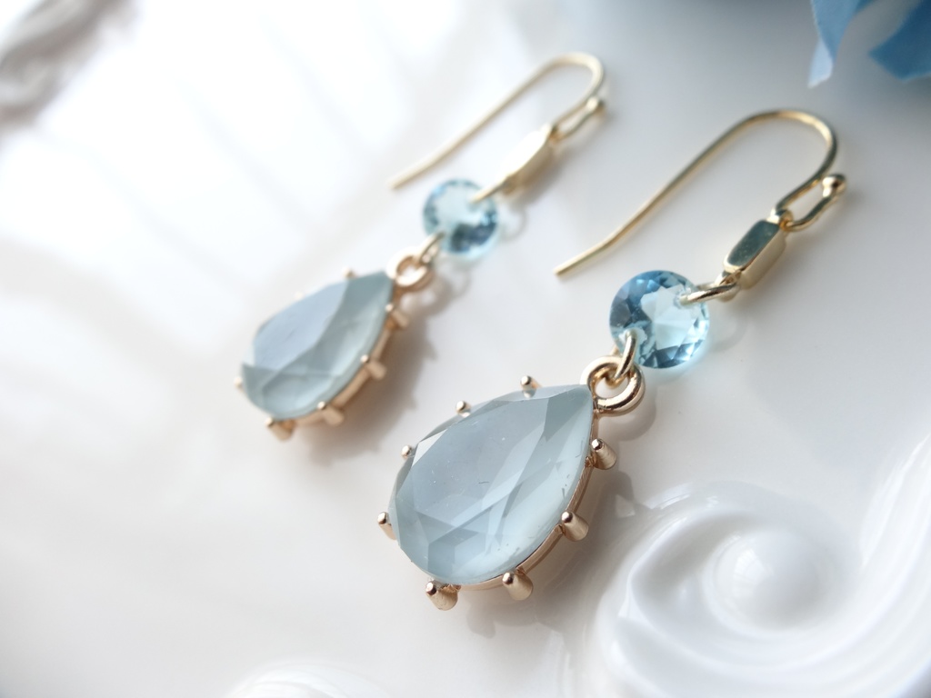 冬の水たまりピアス(イヤリングOK)