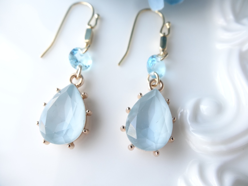 冬の水たまりピアス(イヤリングOK)