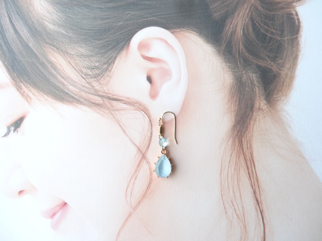 冬の水たまりピアス(イヤリングOK)