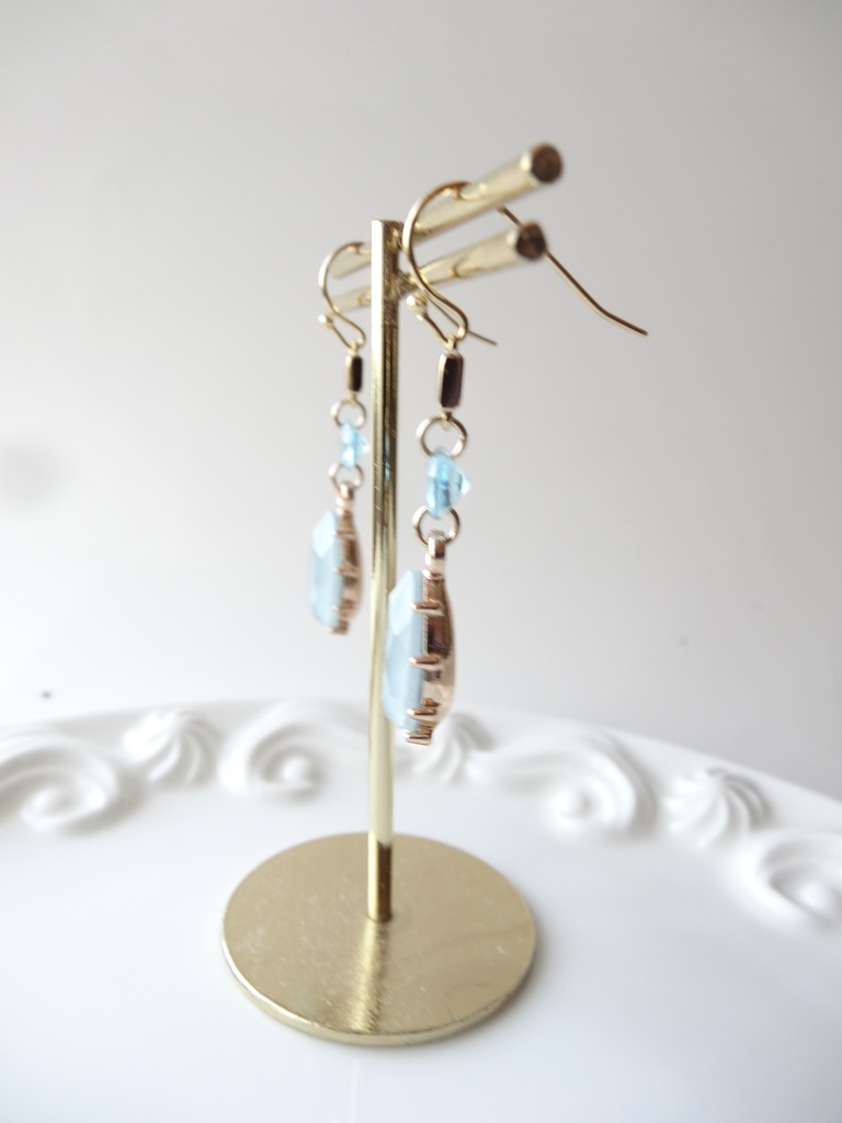 冬の水たまりピアス(イヤリングOK)