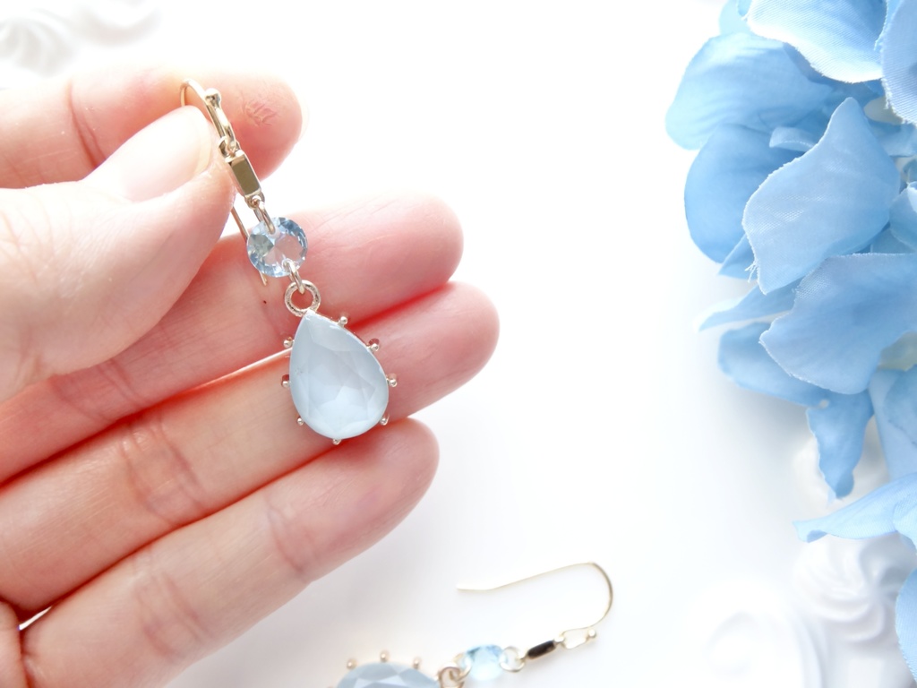 冬の水たまりピアス(イヤリングOK)