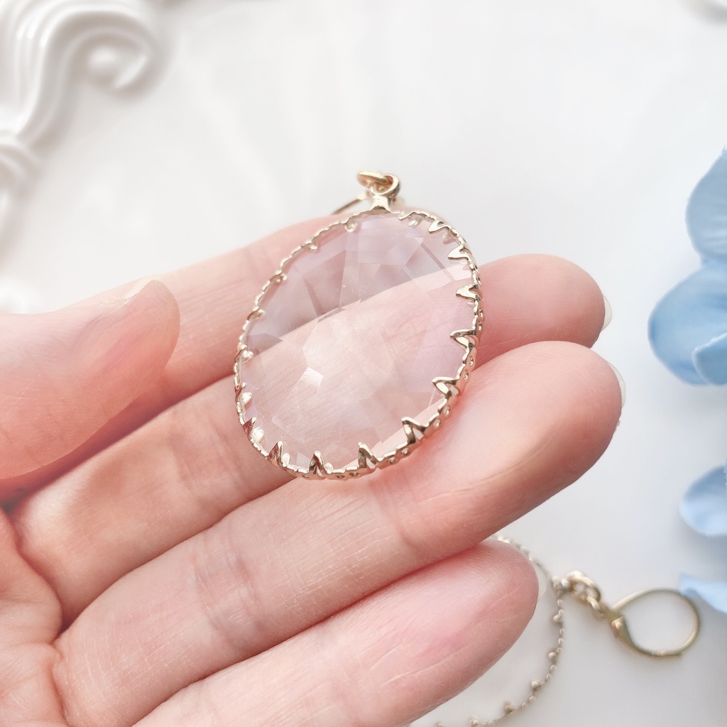 大ぶりピアス・冬の水たまり(イヤリングOK)