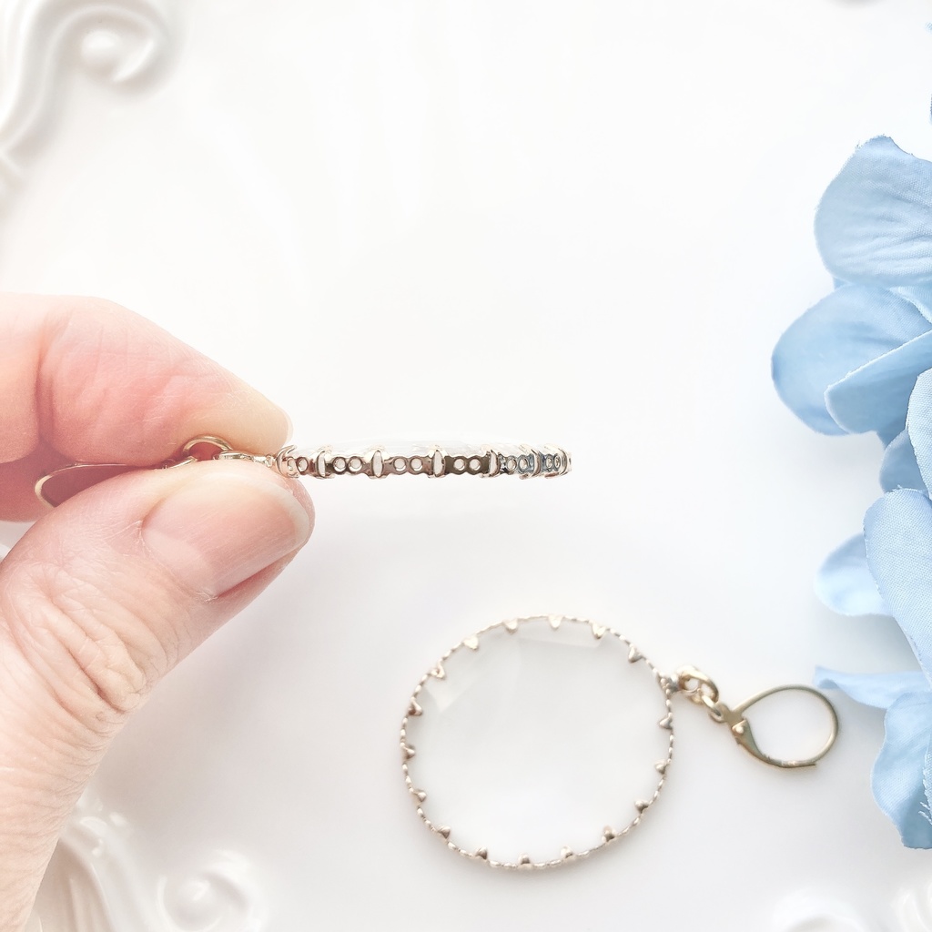 大ぶりピアス・冬の水たまり(イヤリングOK)