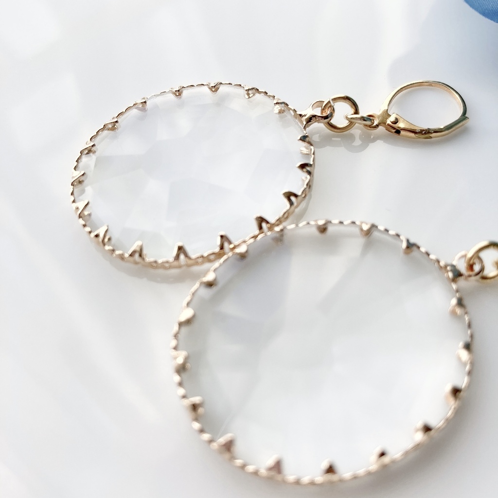 大ぶりピアス・冬の水たまり(イヤリングOK)