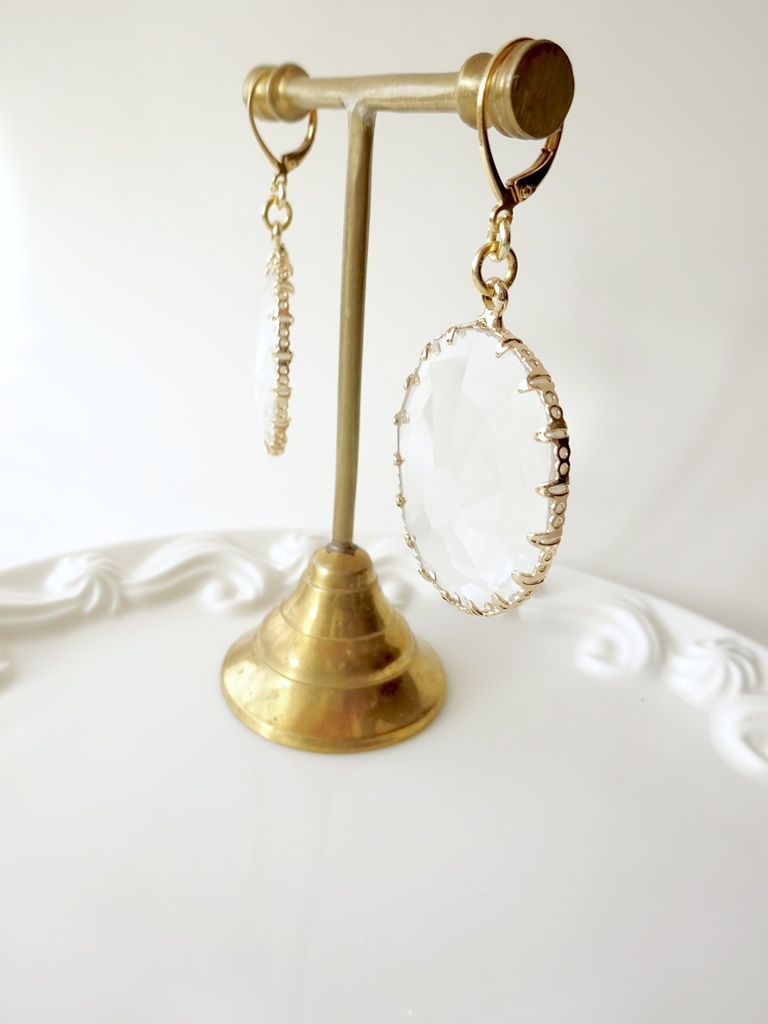 大ぶりピアス・冬の水たまり(イヤリングOK)