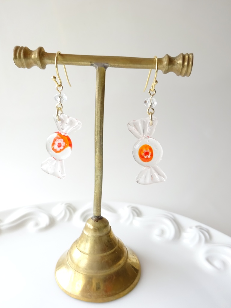 ガラス製・レトロキャンディーC(イヤリングOK)