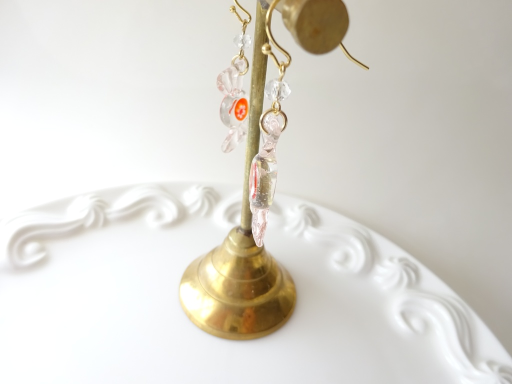 ガラス製・レトロキャンディーC(イヤリングOK)