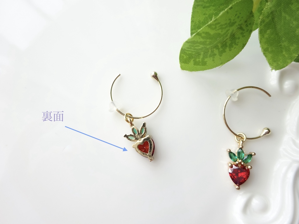 ストロベリービジューのピアス
