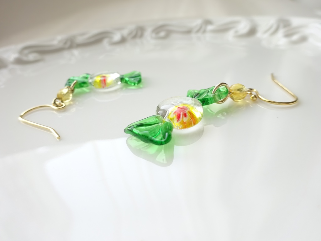 ガラス製・レトロキャンディーE