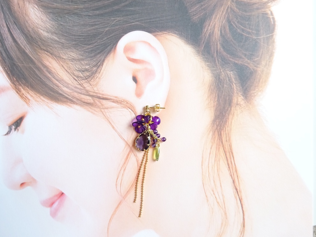 ビオラガーデン ピアス(イヤリングOK)