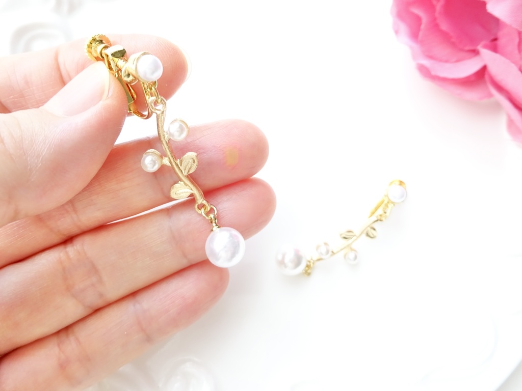 パールツリーイヤリング