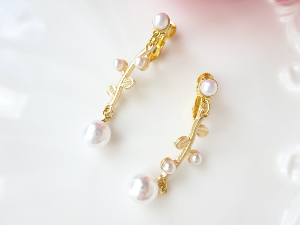 パールツリーイヤリング