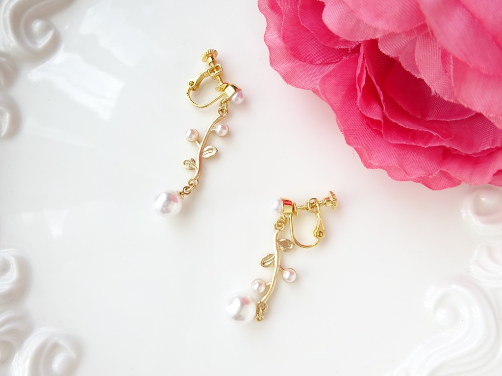 パールツリーイヤリング