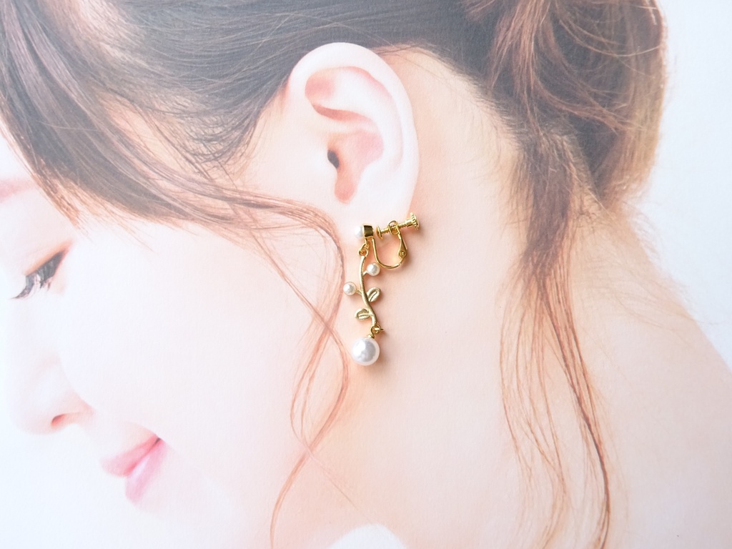 パールツリーイヤリング