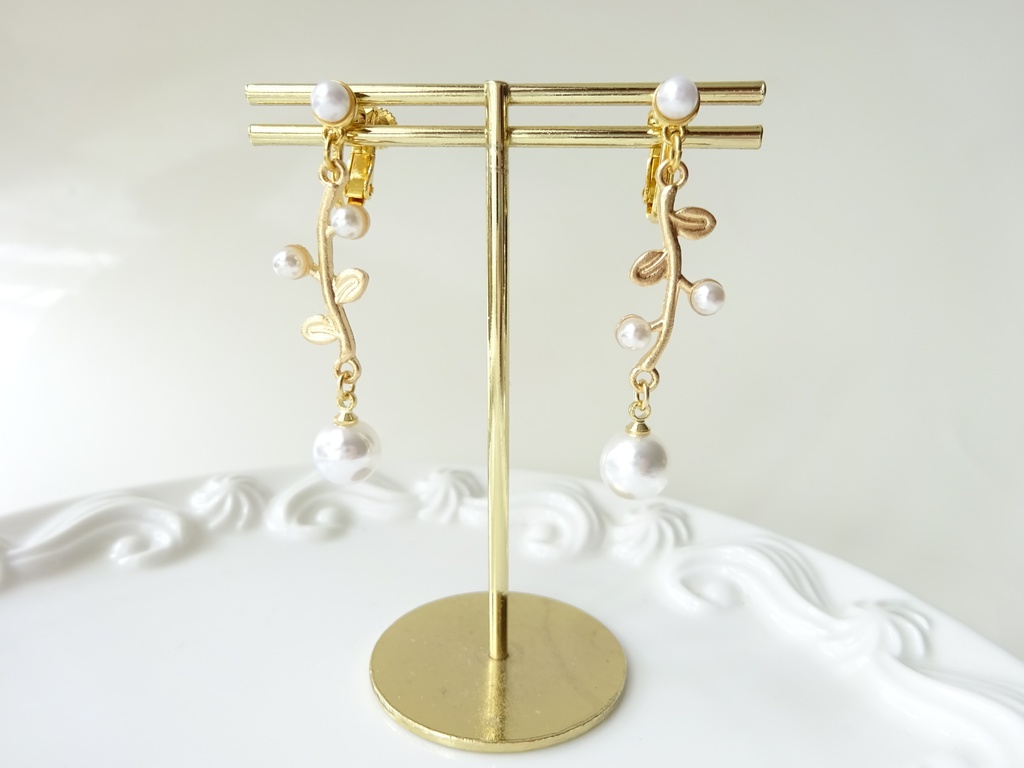 パールツリーイヤリング