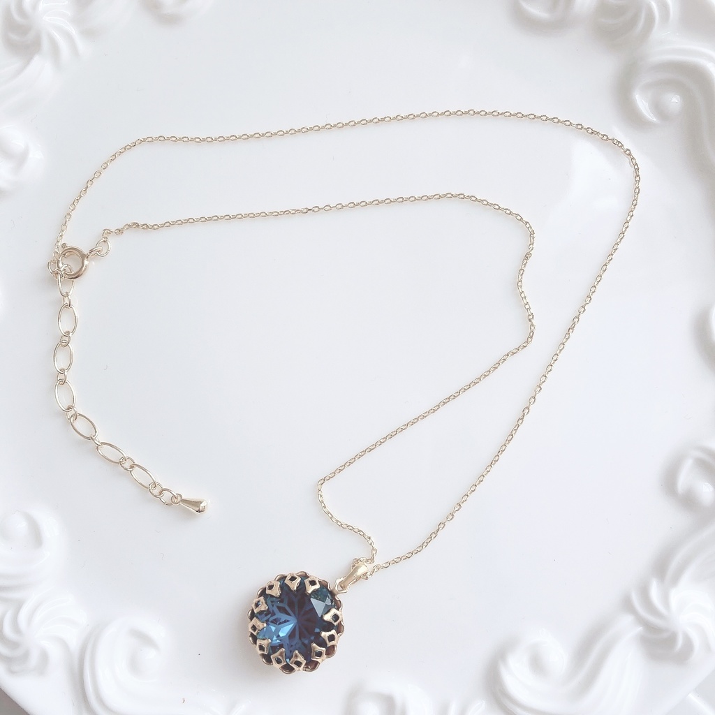 再販*ステンドグラスフラワー・マリンブルー