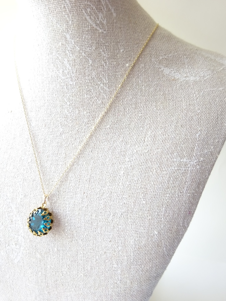 再販*ステンドグラスフラワー・マリンブルー