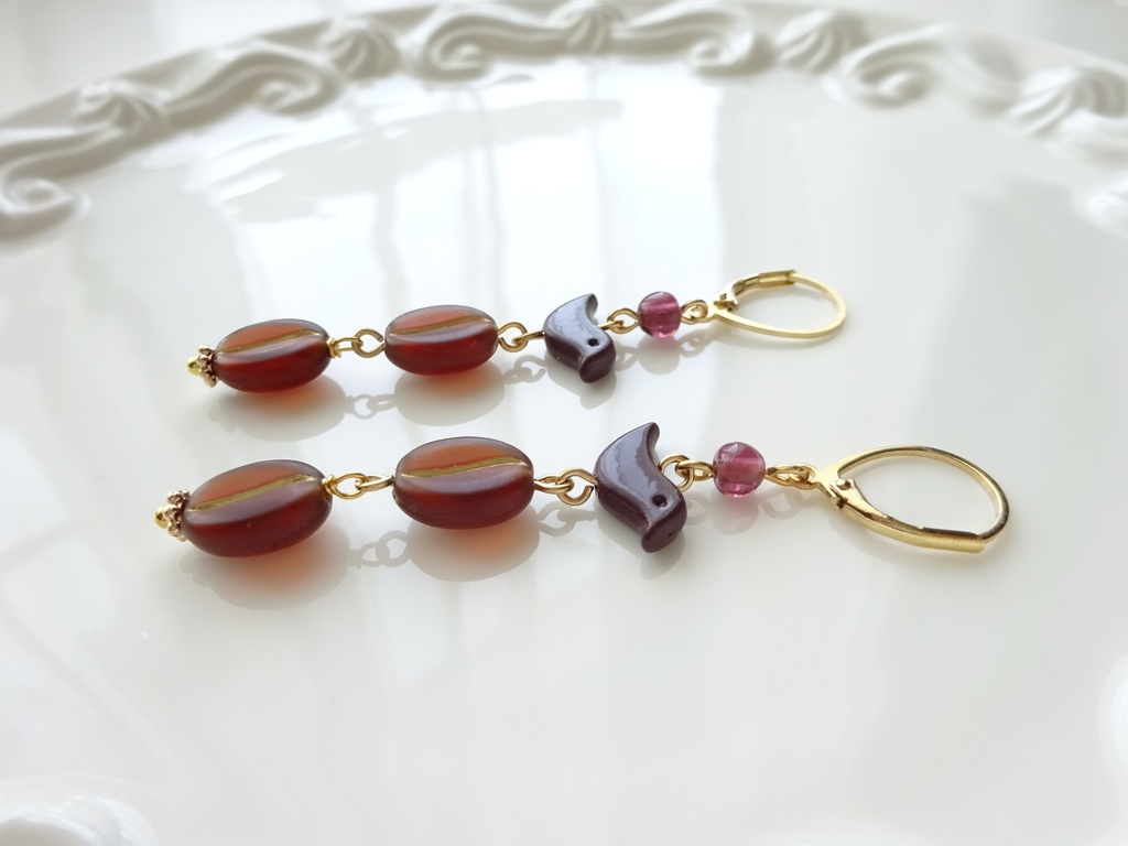 カフェバード ピアス・アイスコーヒー(イヤリングOK)