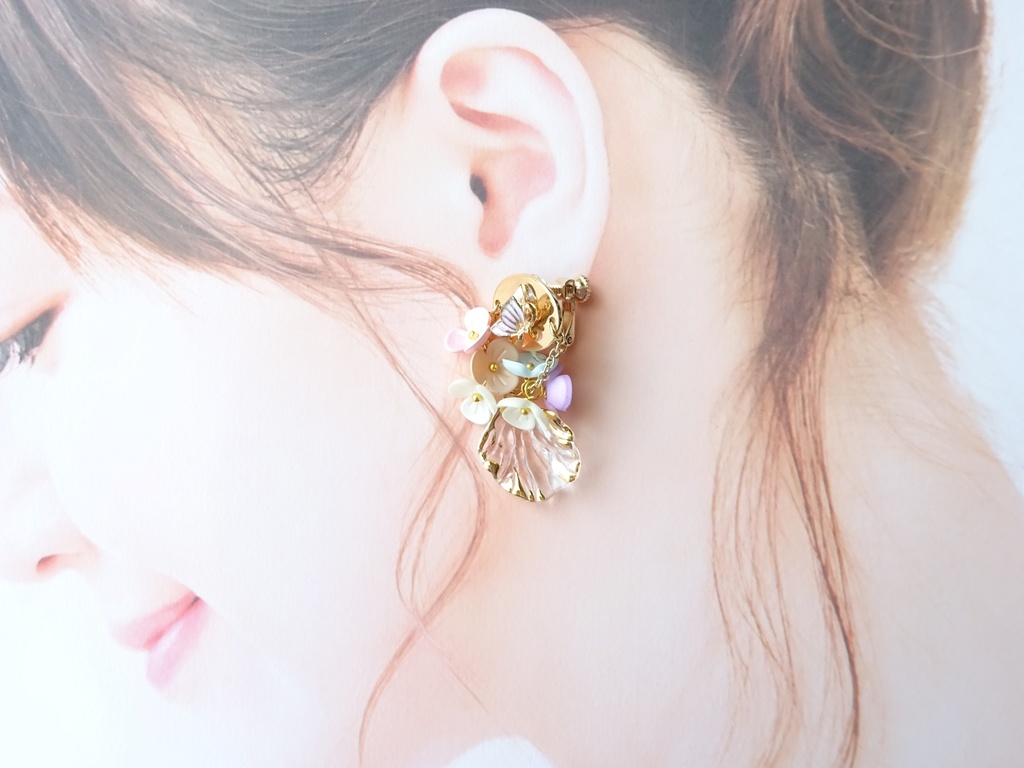 スイートパステルペタル・イヤリング