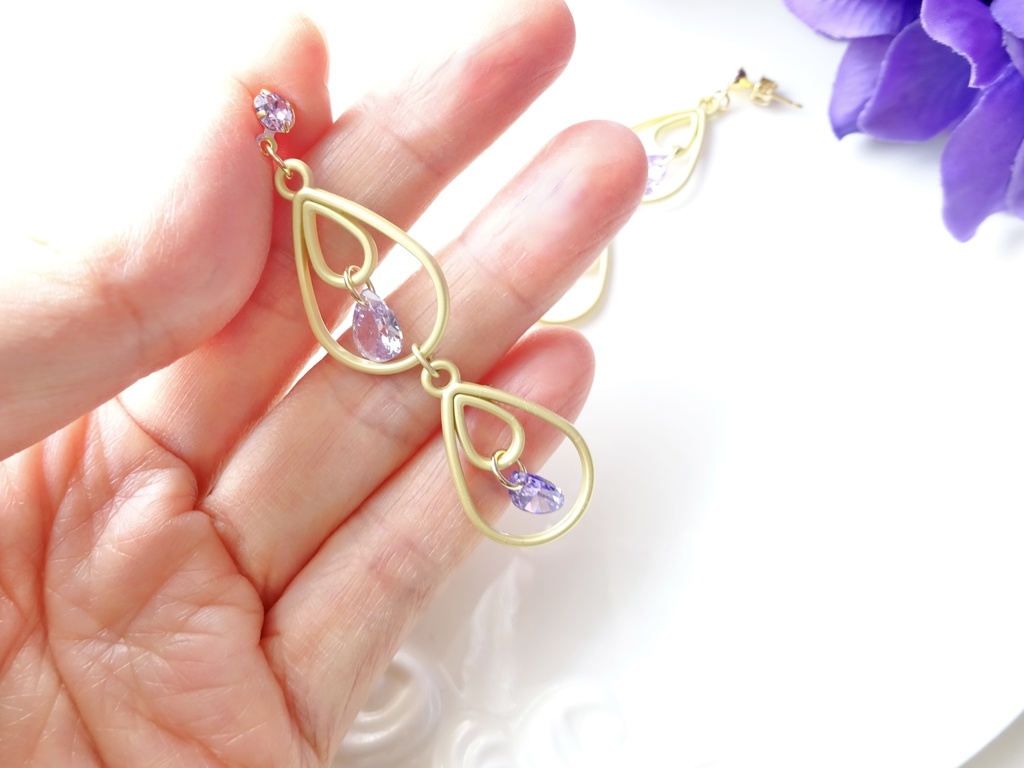 紫陽花雨雫・ピアス