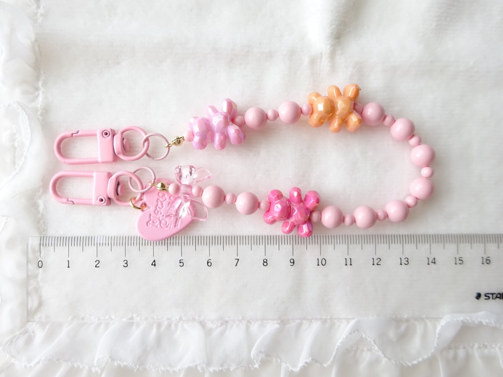 ころころテディベアのストラップ