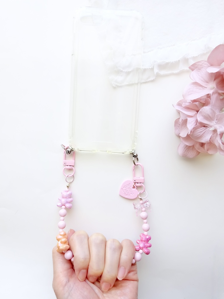 ころころテディベアのストラップ