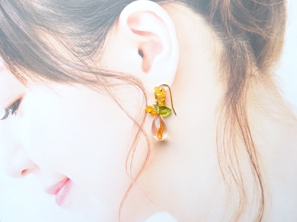 金木犀ドロップ(イヤリングOK)