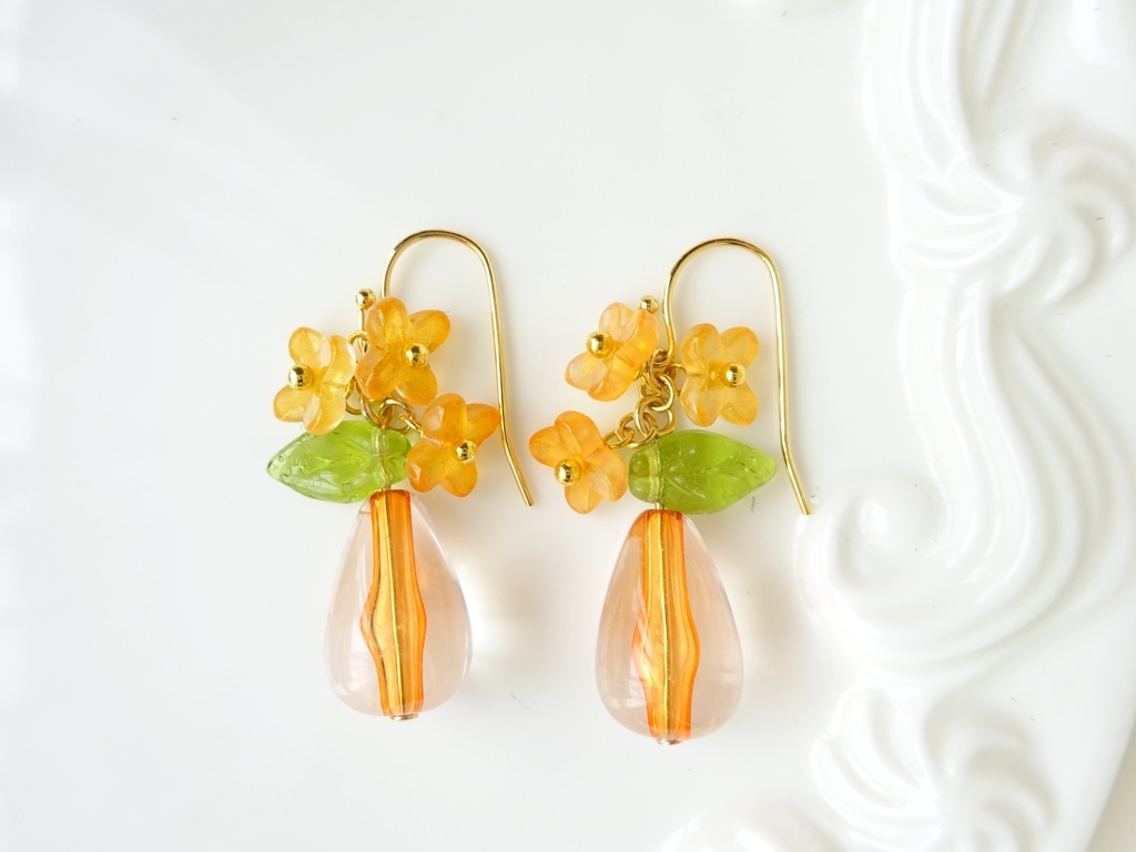 金木犀ドロップ(イヤリングOK)