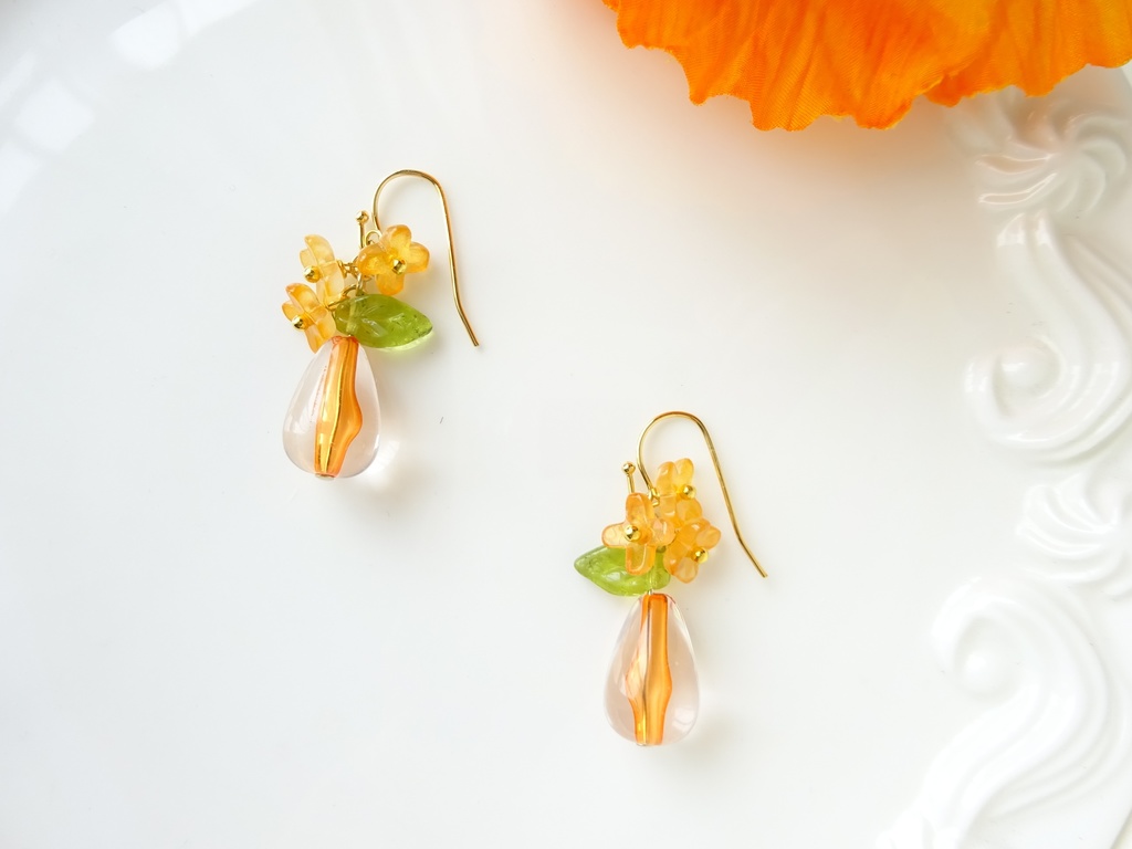 金木犀ドロップ(イヤリングOK)