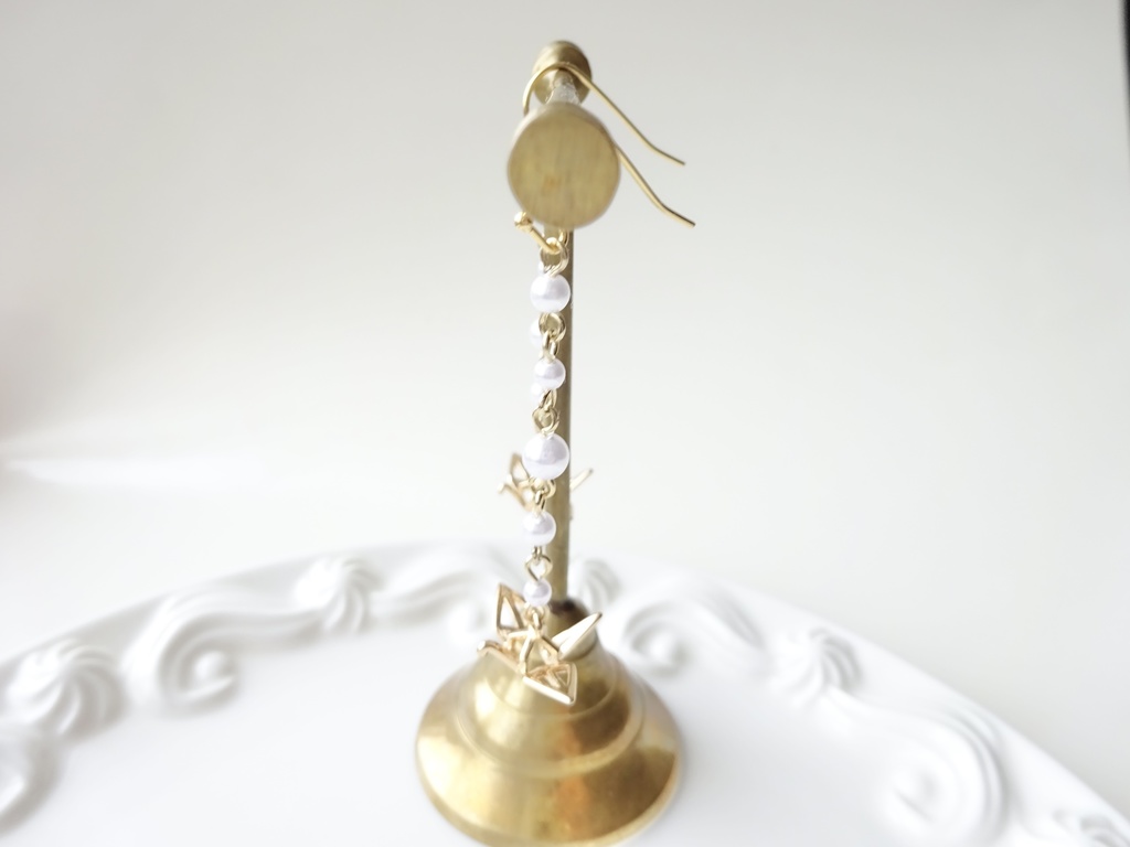 11/27再販*雪鶴ピアス(イヤリングOK)