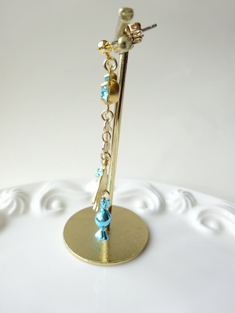 サイダーキャンディピアス(イヤリングOK)