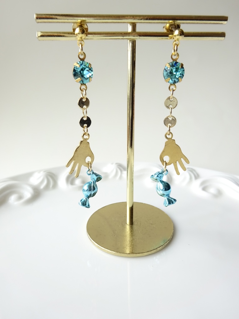 サイダーキャンディピアス(イヤリングOK)