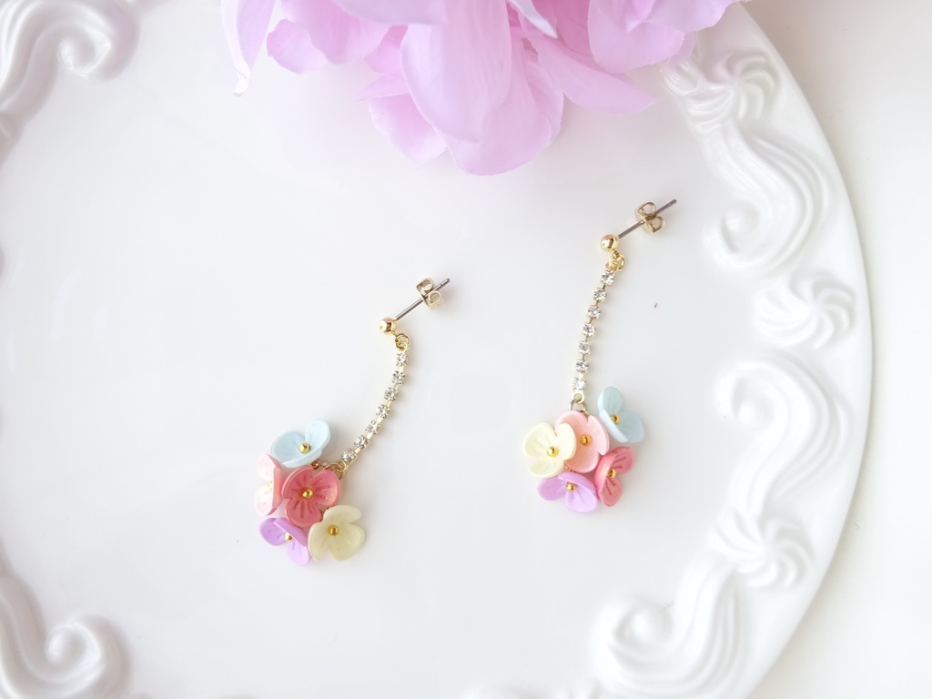 スプリングバスケットピアス(イヤリングOK)