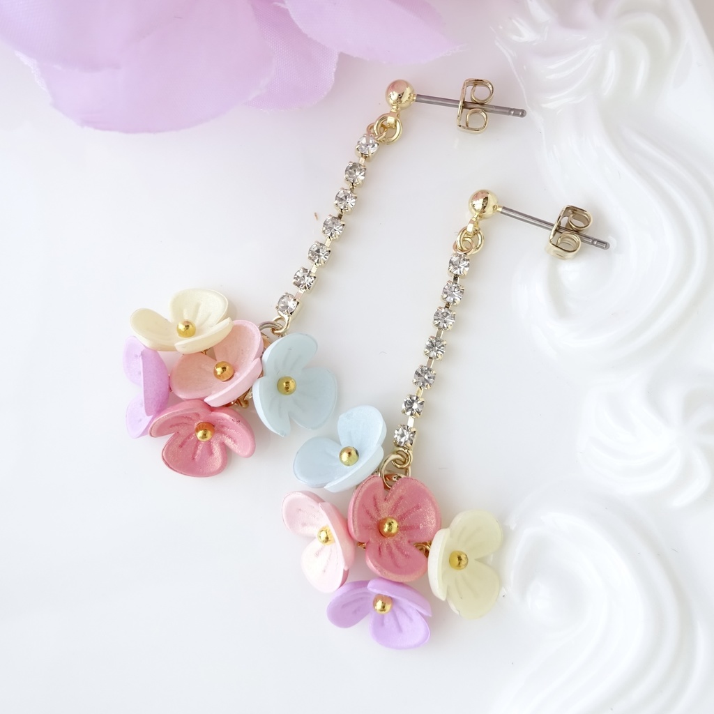 スプリングバスケットピアス(イヤリングOK)